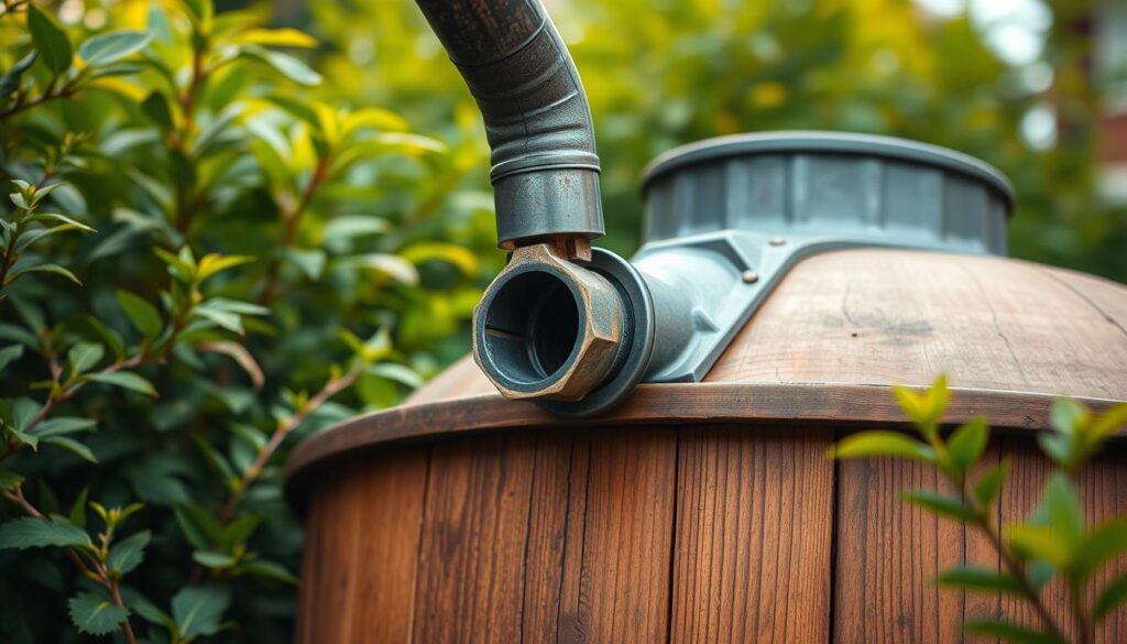 Fallrohr mit Regentonne verbinden