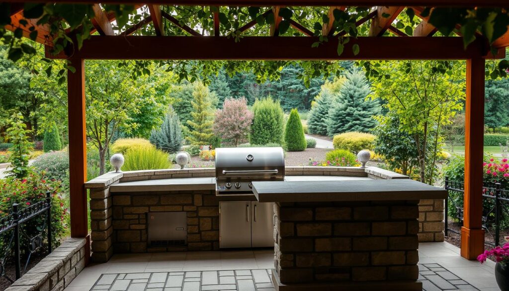 Sicherer Grillplatz im Garten