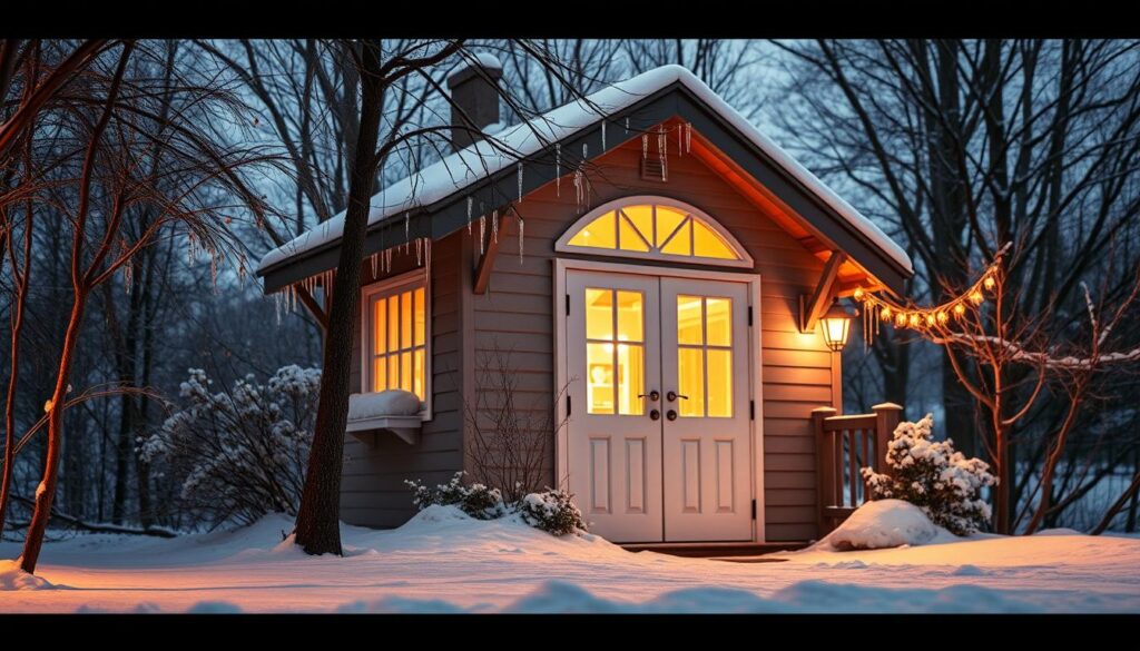 Sicherheit Gartenhaus Winter