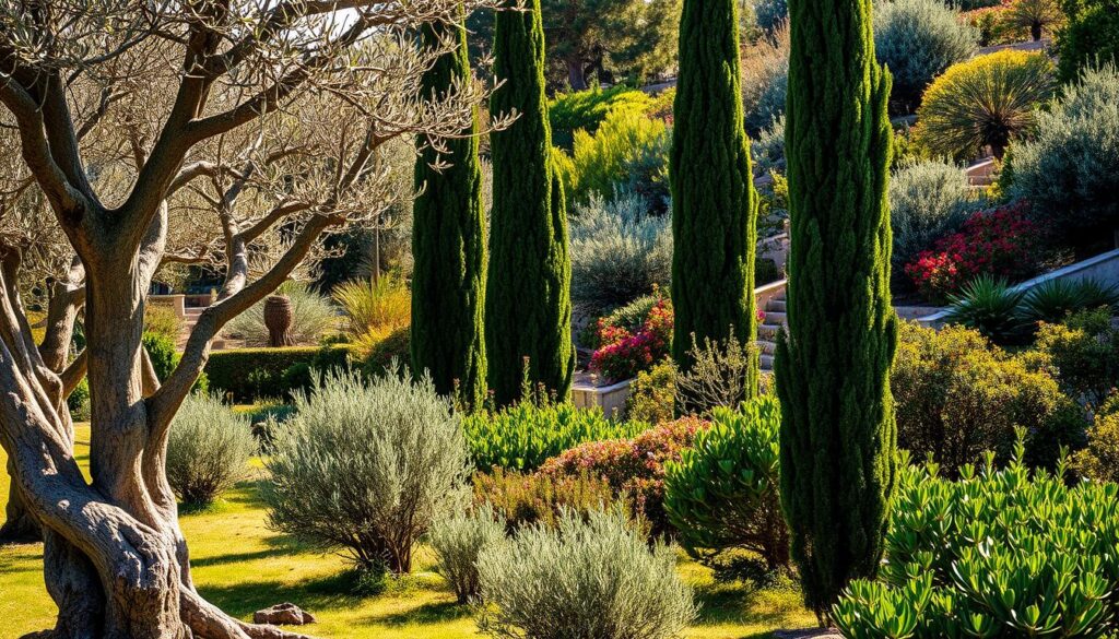 mediterrane bäume im garten
