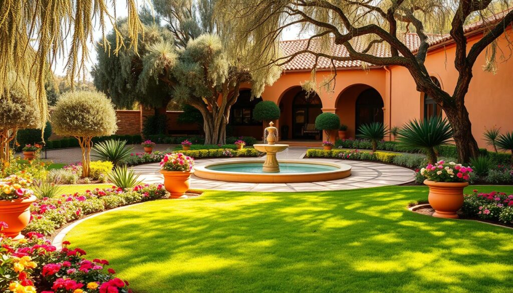 spanischer garten farbkonzept