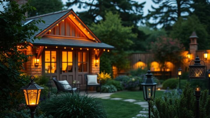 Beleuchtung rund um das Gartenhaus: Tipps & Ideen