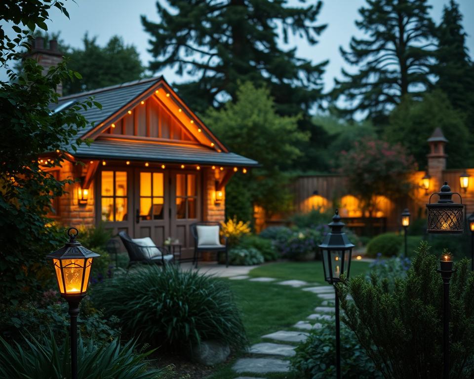Beleuchtung rund um das Gartenhaus: Tipps & Ideen