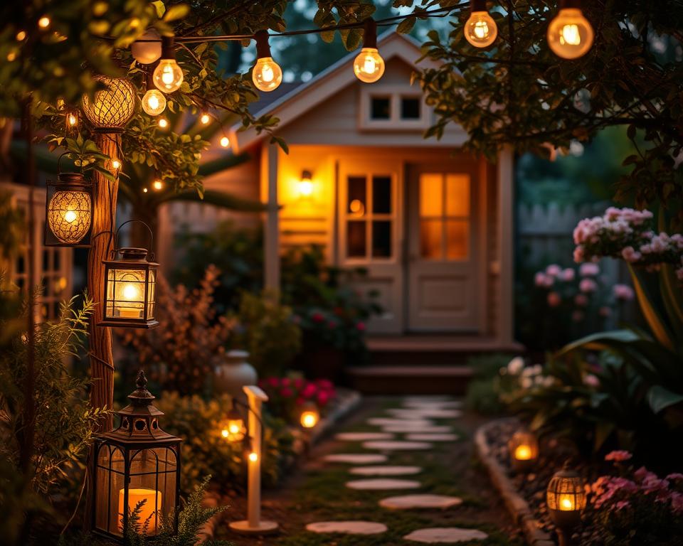 Dekorative Gartenbeleuchtung