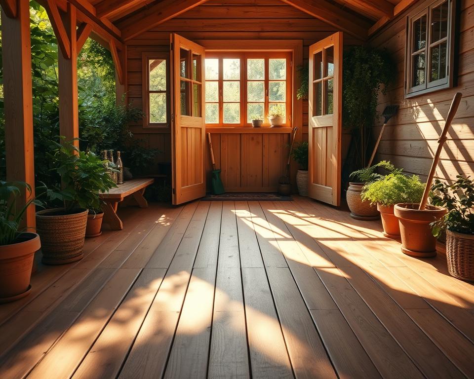 Holzboden Gartenhaus