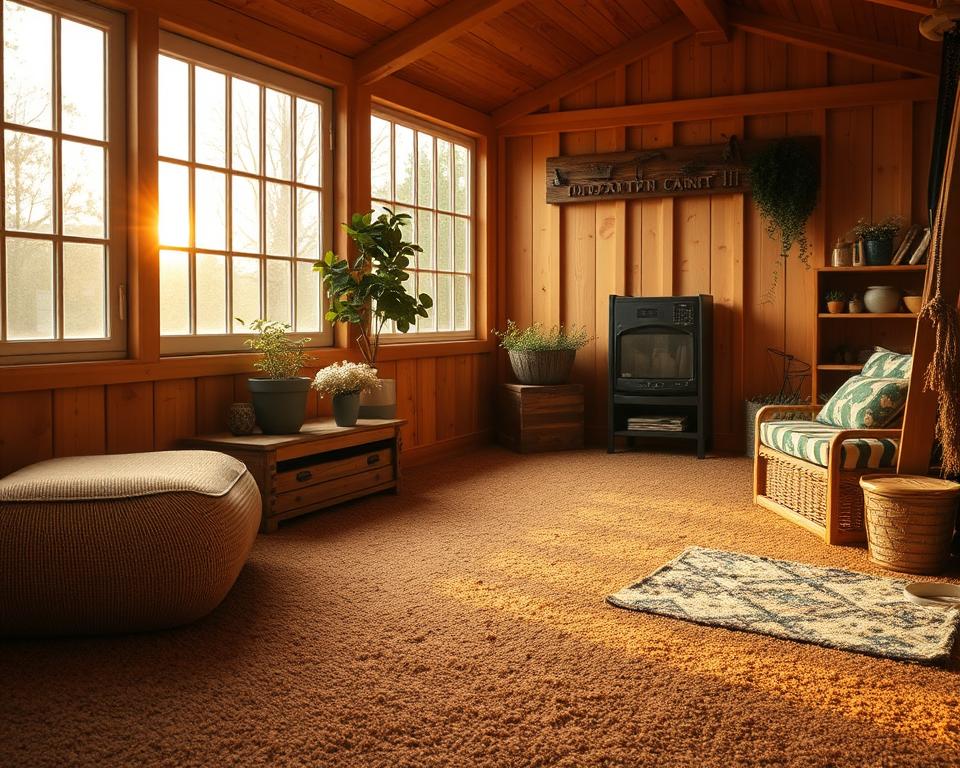 Teppichboden Gartenhaus